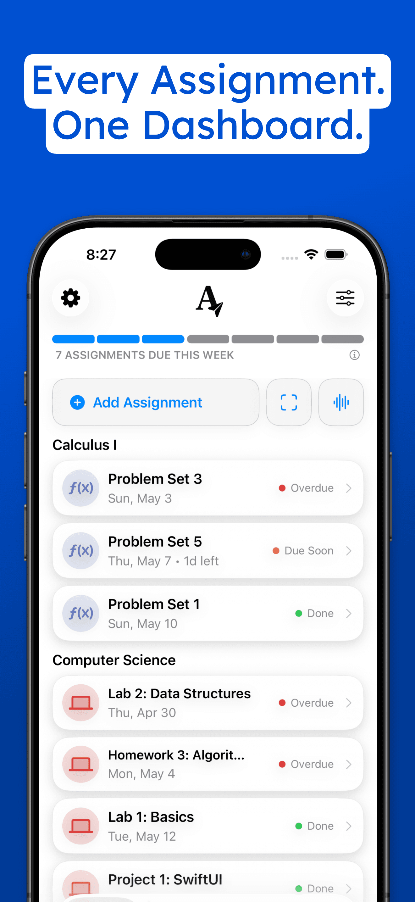 GradePilot app screen 1 of 8